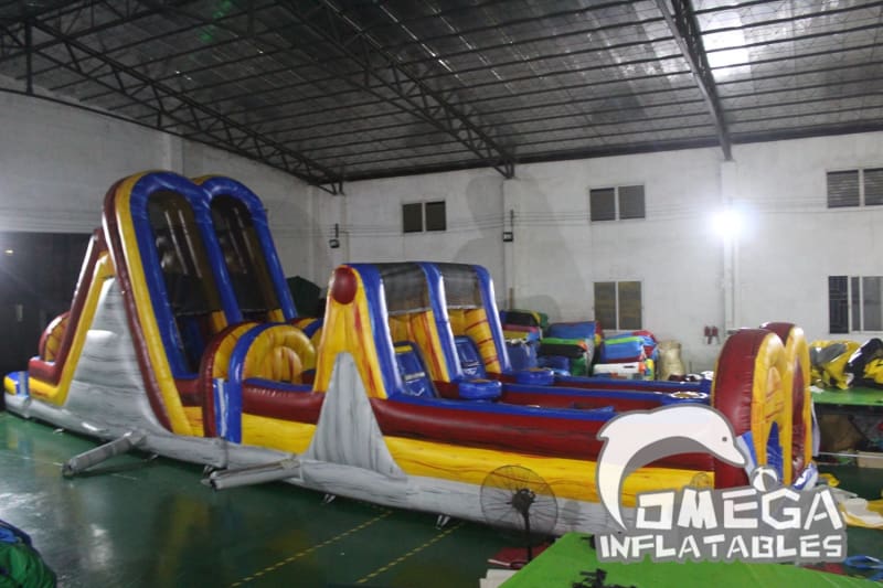 Inflatable Marble Wet Dry Obstacle Course