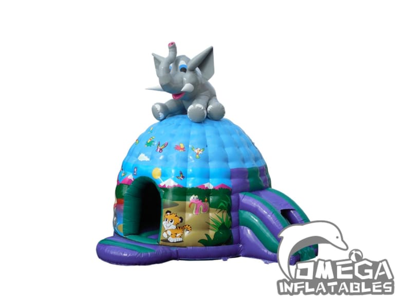 Inflatables Disco Dome with Slide with 3D Character