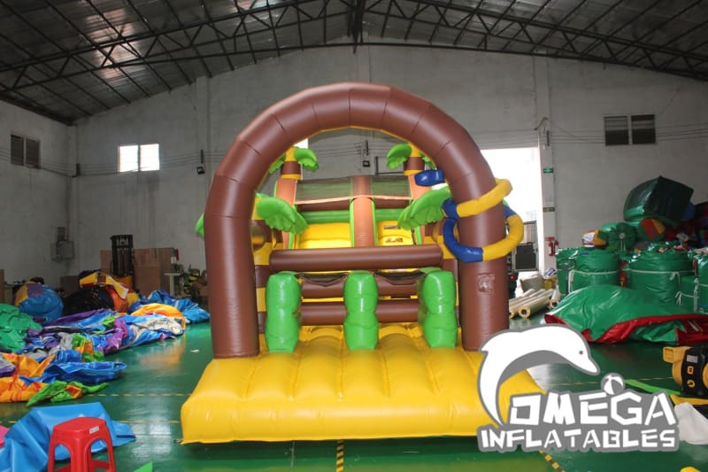 Jungle Animals Inflatable Obstacle Course