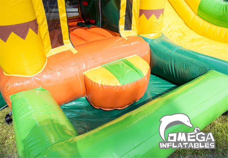 Jungle Bouncy Castle with Double Slides