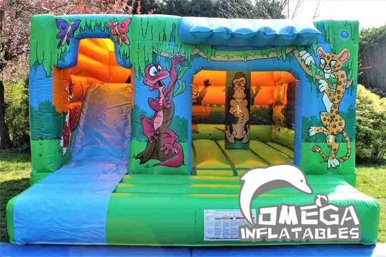 Jungle Bouncy Castle With Slide