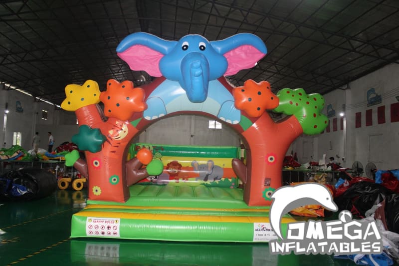 Jungle Forest Elephant Inflatable Bouncer