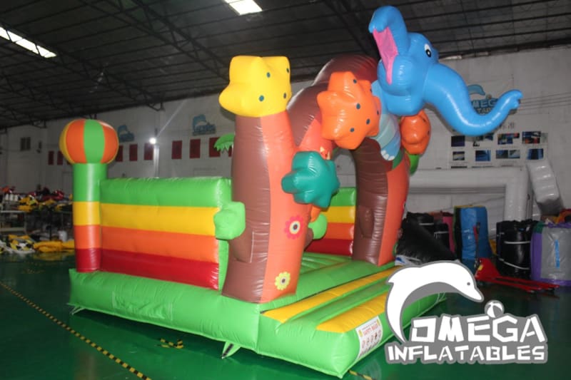 Jungle Forest Elephant Inflatable Bouncer