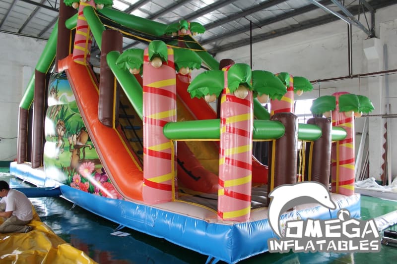 Jungle Monkey Cliff Jump - Omega Inflatables