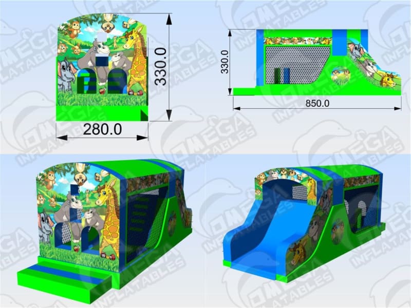 Jungle Safari Inflatable Obstacle Course