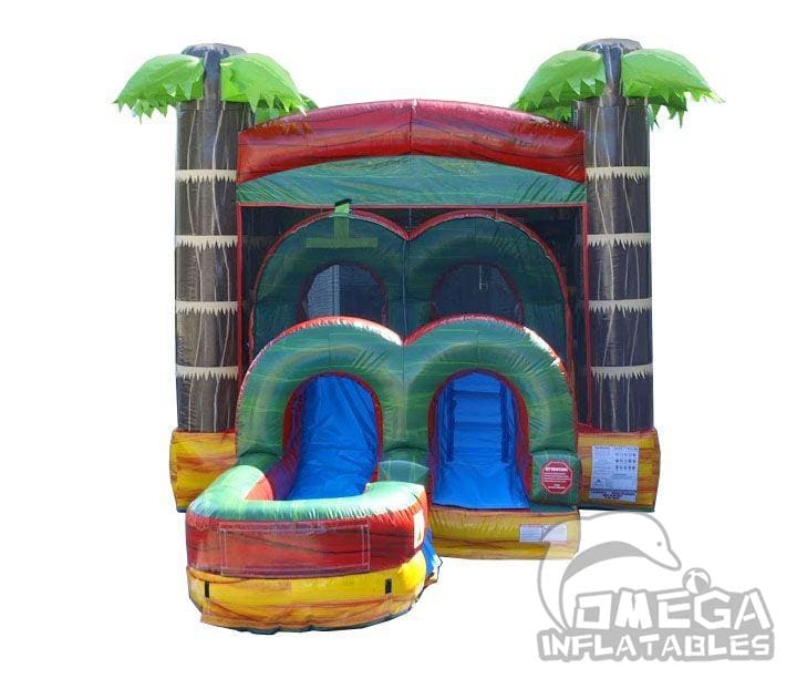 Kids Tropical Fire Marble Inflatable Combo