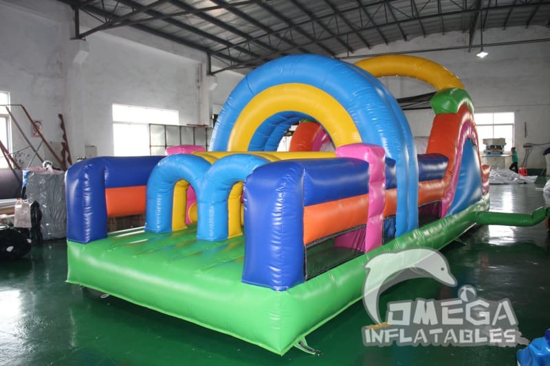 Omega Inflatables Factory - Mini Multi-Colored Inflatable Obstacle Course