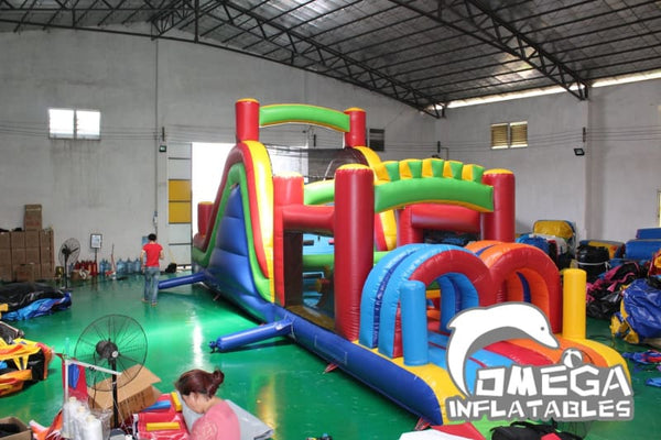 Omega Inflatables Factory - Outdoor Bricks Inflatable Obstacle Course