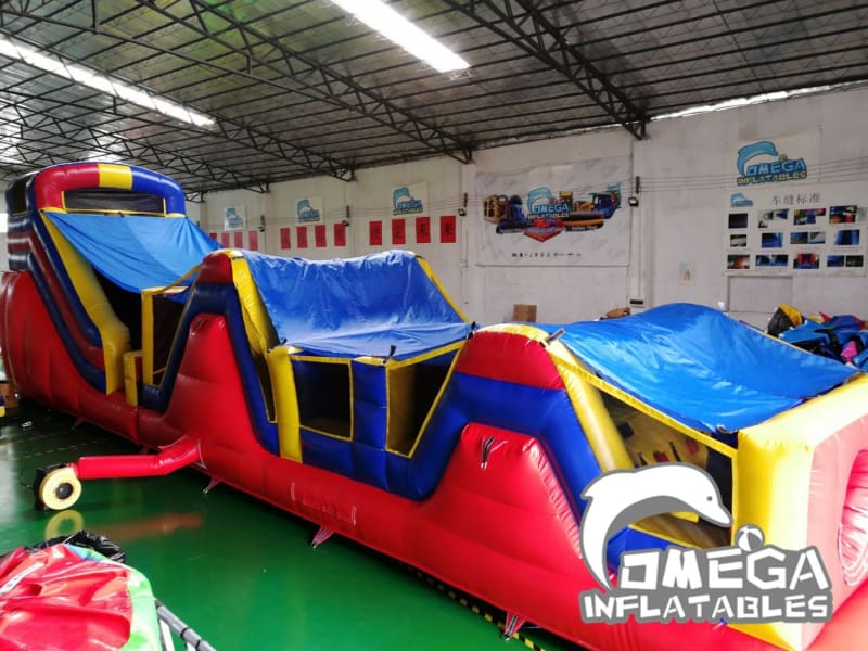 Outdoor Challenge Inflatable Obstacle Course with Roof