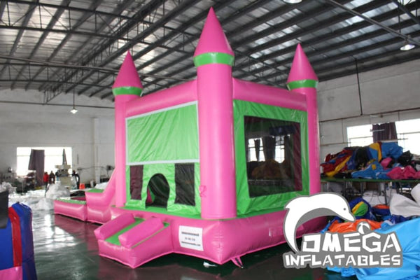 Omega Inflatables Factory - Pink Castle Wet Dry Combo