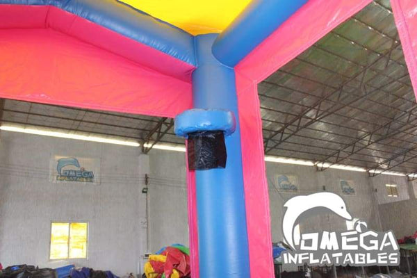 Omega Inflatables Factory - Pink Castle Wet Dry Combo Commercial ...