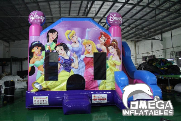 Omega Inflatables Factory - Princess Inflatable Bounce House with Slide