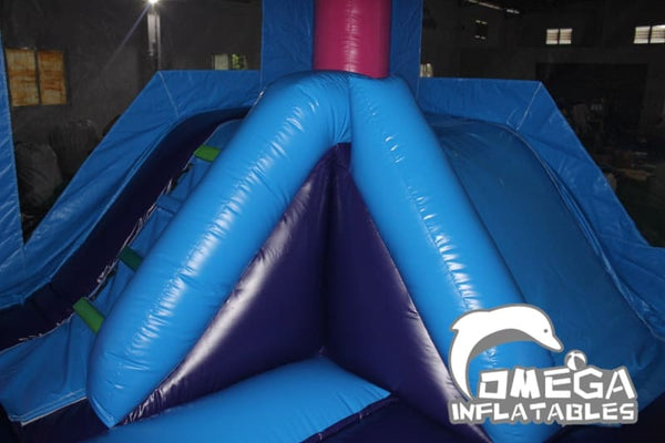 Omega Inflatables Factory - Princess Tiara Bounce House with Inside Slide