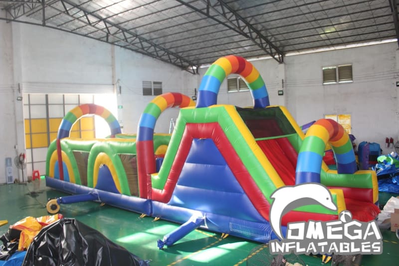 Rainbow Inflatable Obstacle Course