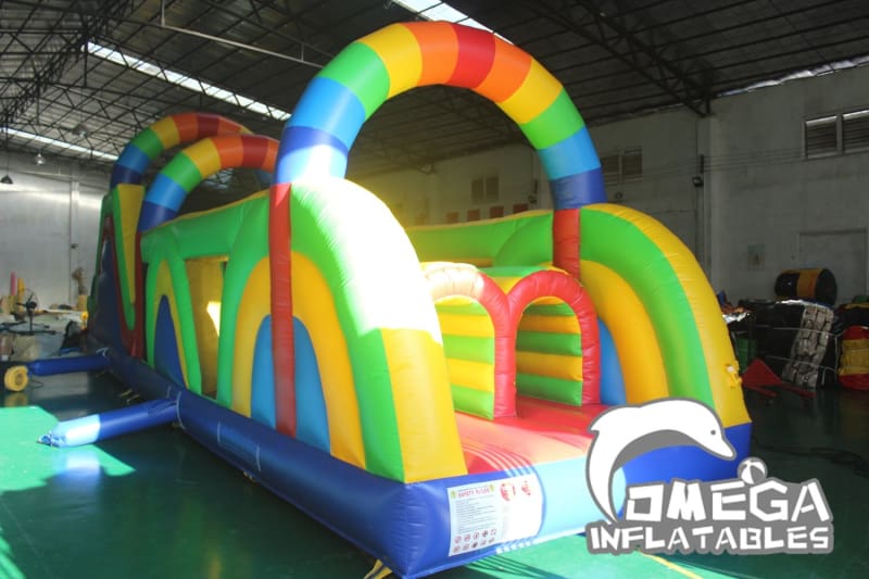 Rainbow Inflatable Obstacle Course