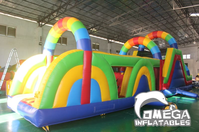 Rainbow Inflatable Obstacle Course