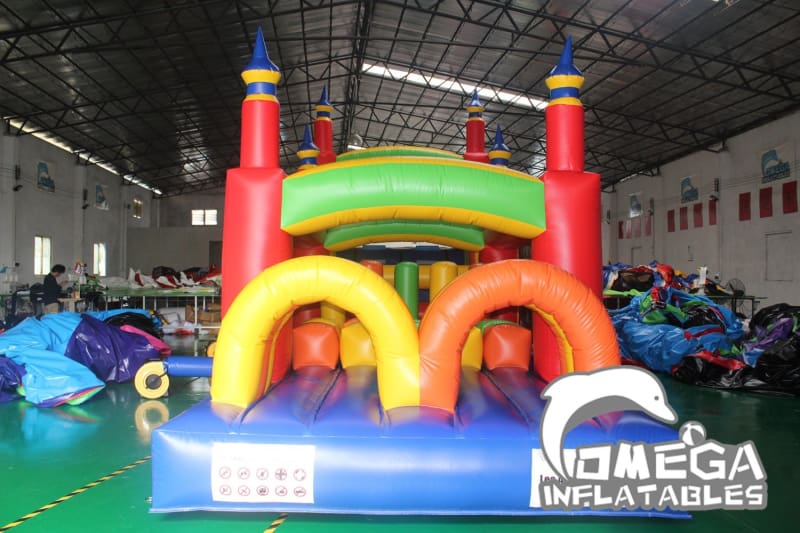 Rainbow Race Inflatable Obstacle Course