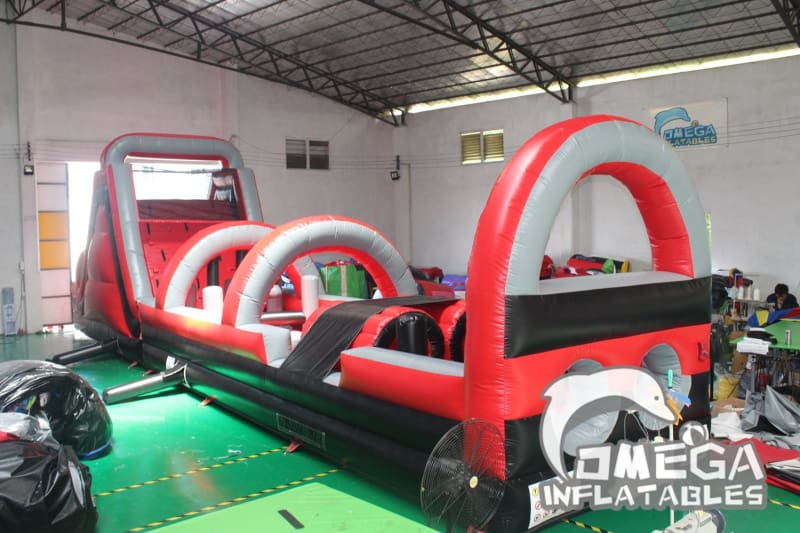 Red & Black Inflatable Climbing Obstacle Course