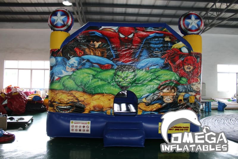 Super Heroes Bounce House with Inside slide