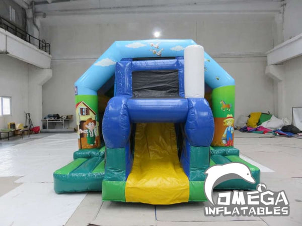 Omega Inflatables Factory - Tractor Front Slide Bouncer (DISCO READY)