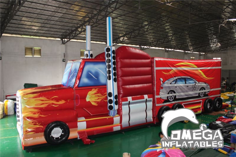 Omega Inflatables Factory - Transformers Truck Inflatable Obstacle Course