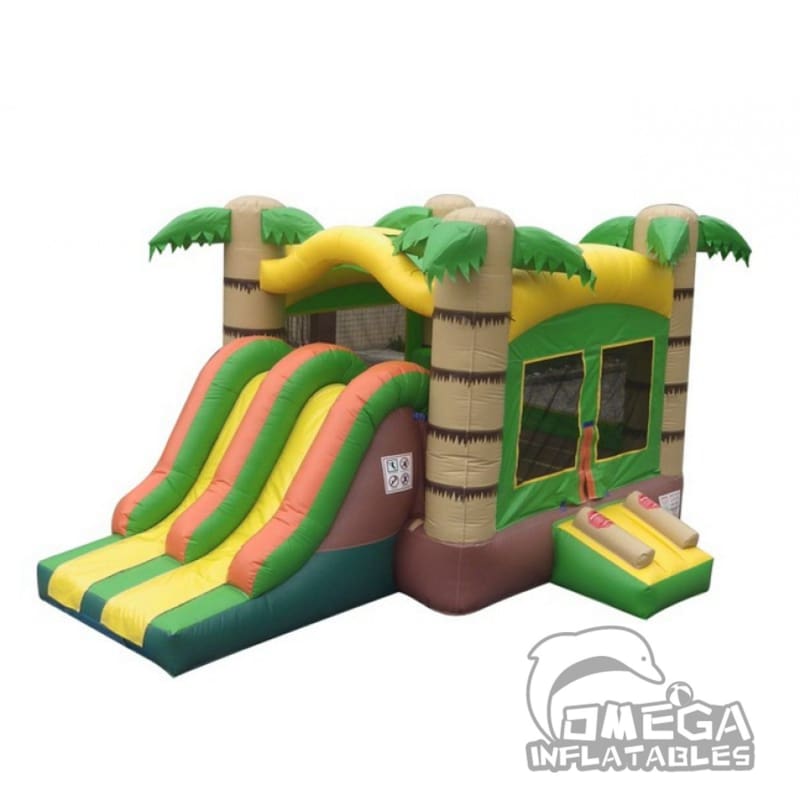 Tropical Palm Tree Dual Lane Slide Combo