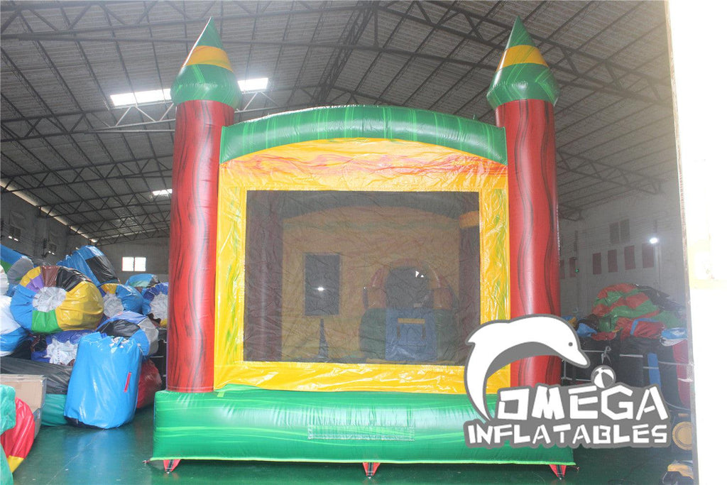 Commercial Inflatable Marble Rainbow Castle Wet Dry Combo - Omega Inflatables Factory