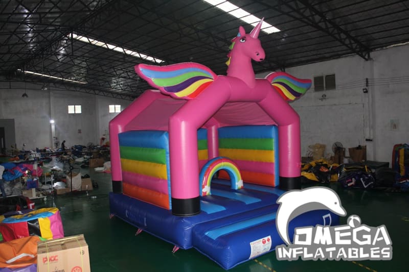 Unicorn Rainbow Bouncy Castle